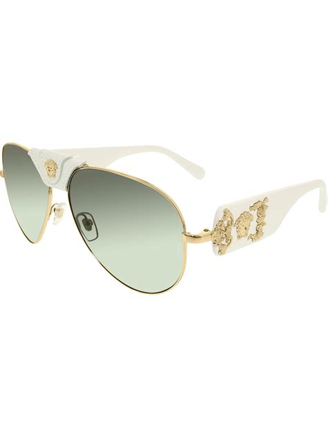 versace men's ve2150q 134187 62 gold aviator sunglasses|Versace™ VE2150Q Aviator Sunglasses .